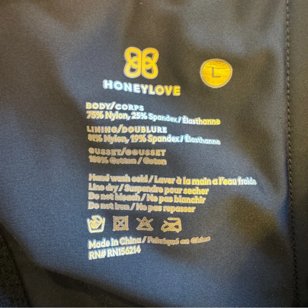 Honeylove SuperPower Short Sculpt Wear Shape Wear Black‎ Size Large